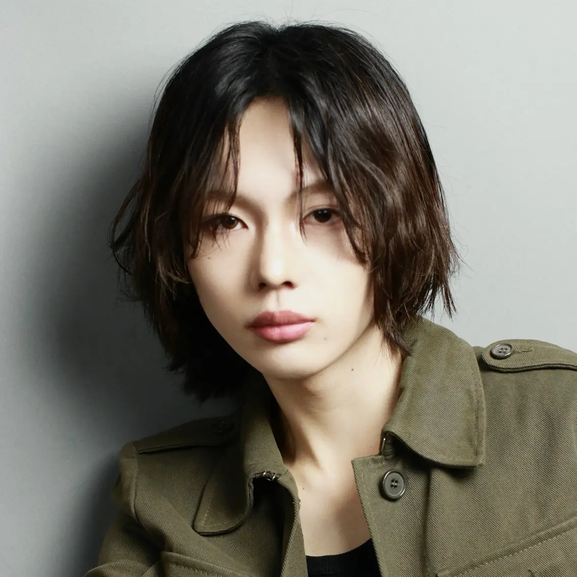 ミディアム パーマ メンズ パーマ 韓国ヘアADOR HARUKIのヘアスタイル