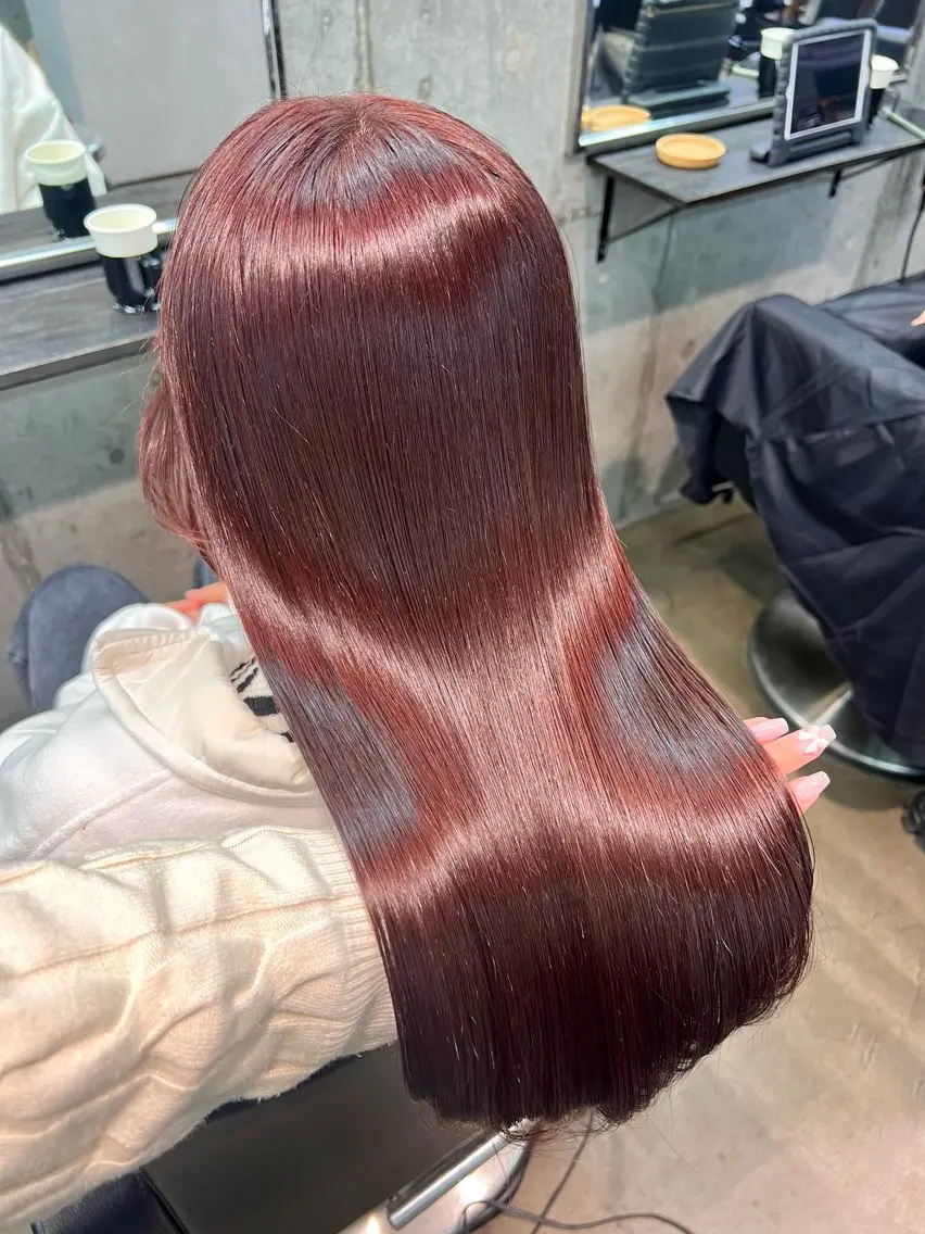 セミロング カラー アクアカラー ブリーチ ブラウンカラー ケアカラー ダブルカラー ヘアカラー トリートメント 透明感カラー ✨ 韓国艶髪💗菅原のヘアスタイル