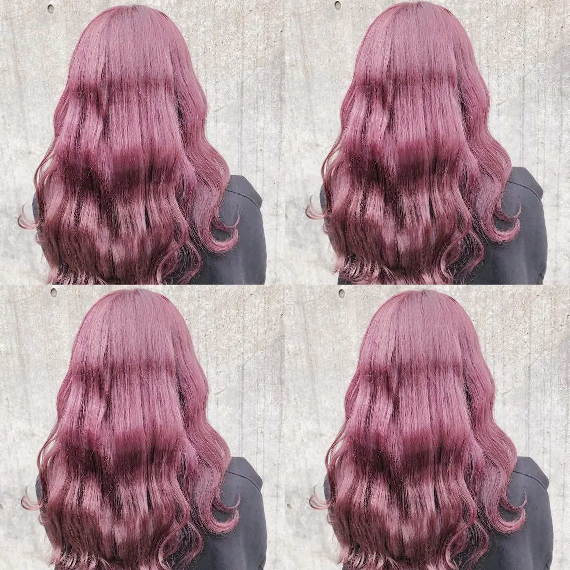 ロング カラー ヘアアレンジ メンズ キッズ ピンクカラー ピンクパープル パープルカラー ヘアカラー トリートメント 💟Chloe原宿店 🩶ハイトーンのヘアスタイル
