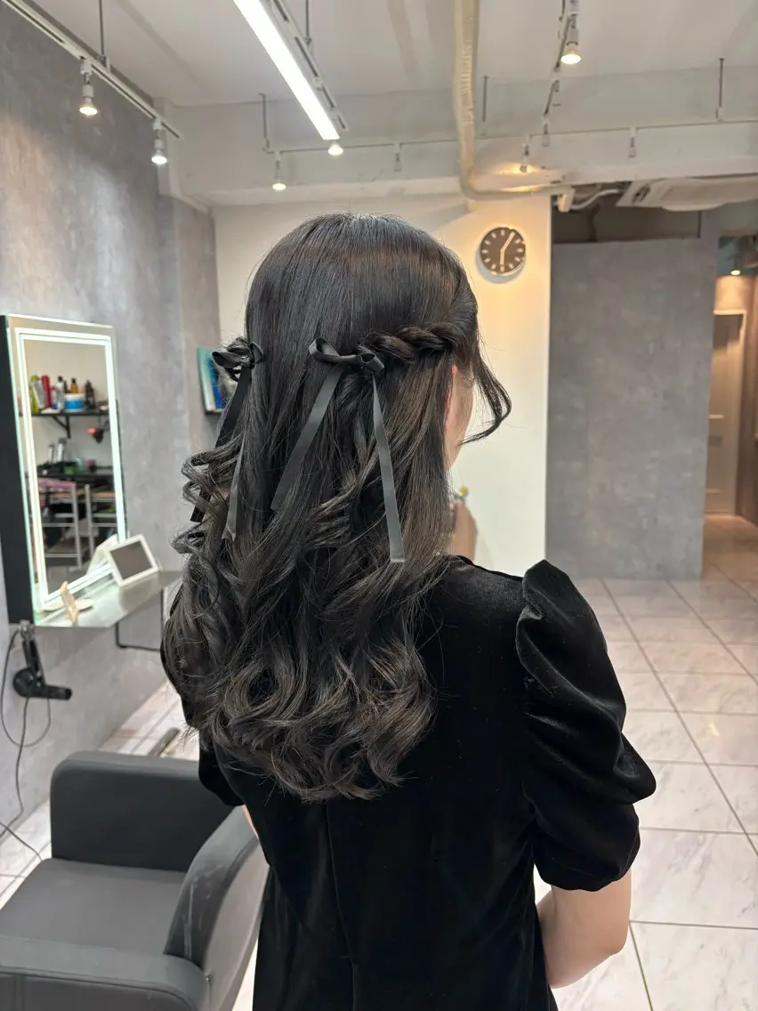 ロング ヘアアレンジ 結婚式・ブライダル _WHITE 天神店 YUMEKA🐻のヘアスタイル
