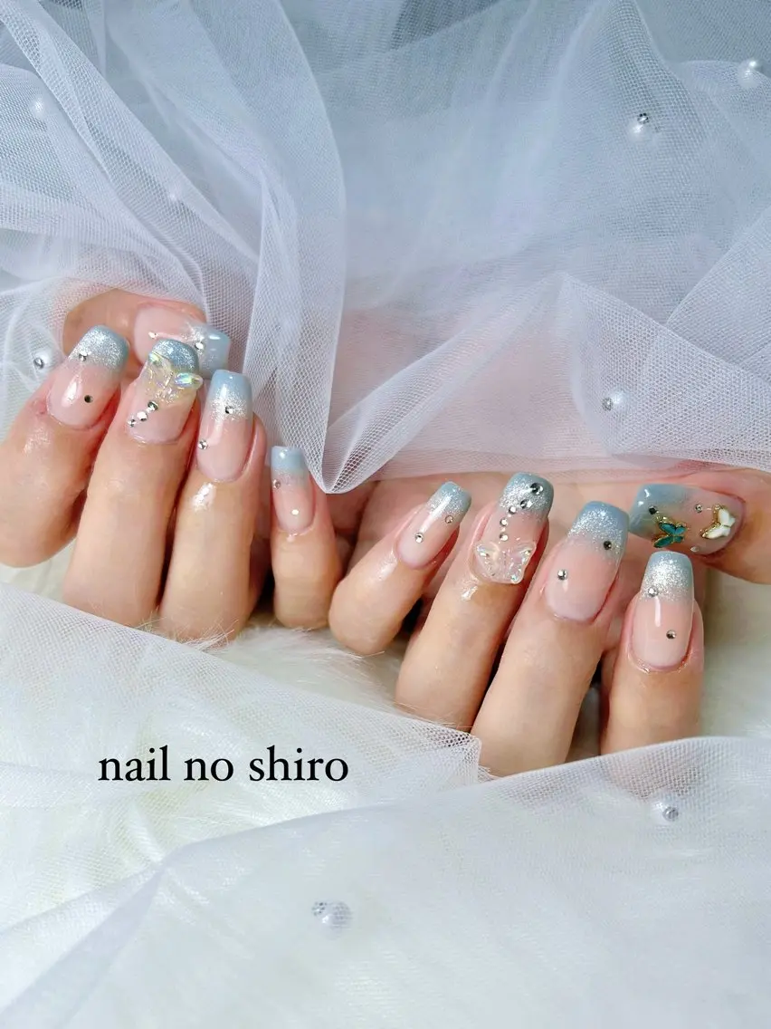 ネイル ブルー ハンドネイル nail no shiro/耳つぼのその他イメージ