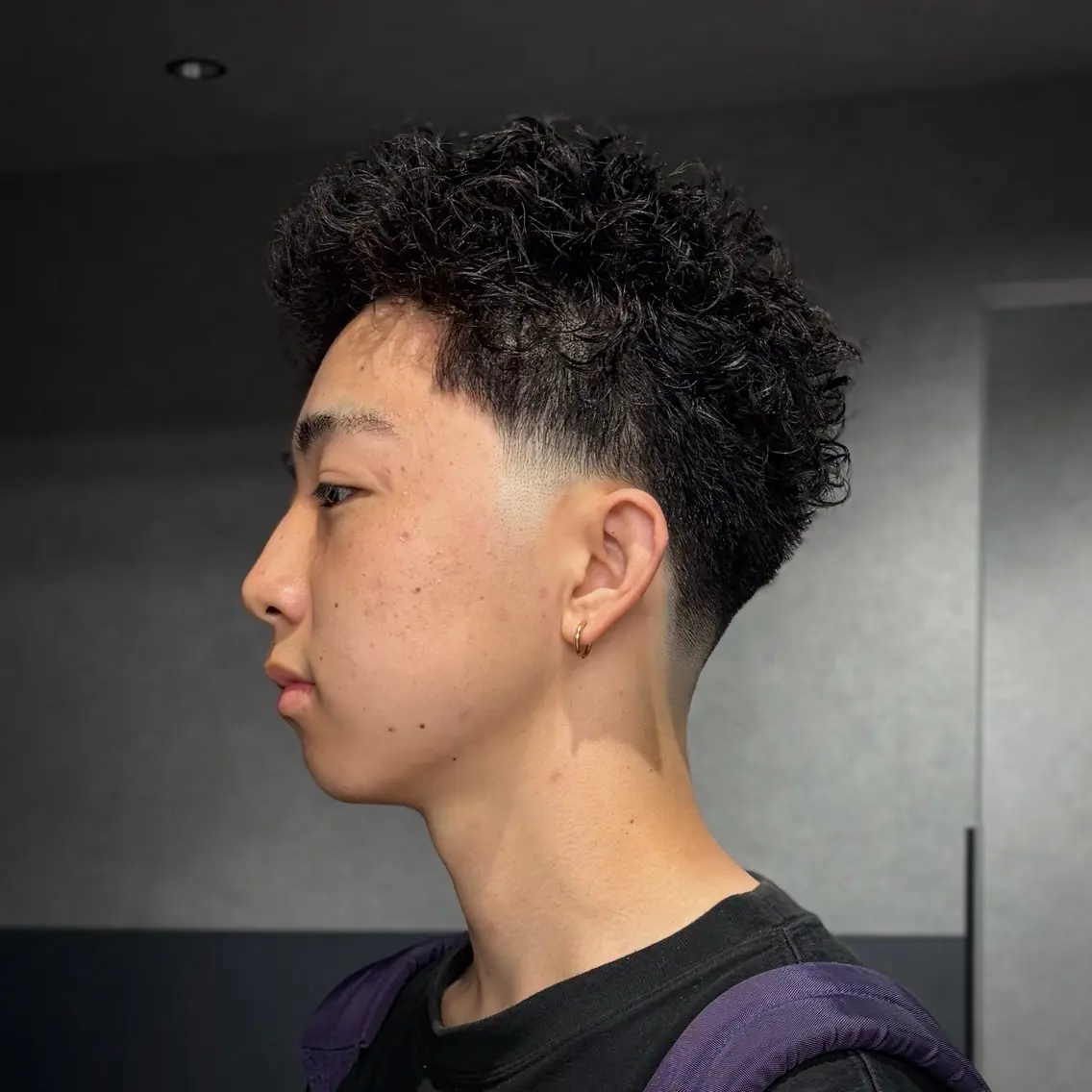 パーマ メンズ フェードカット メンズパーマ カット パーマ 志村 シュンスケのヘアスタイル