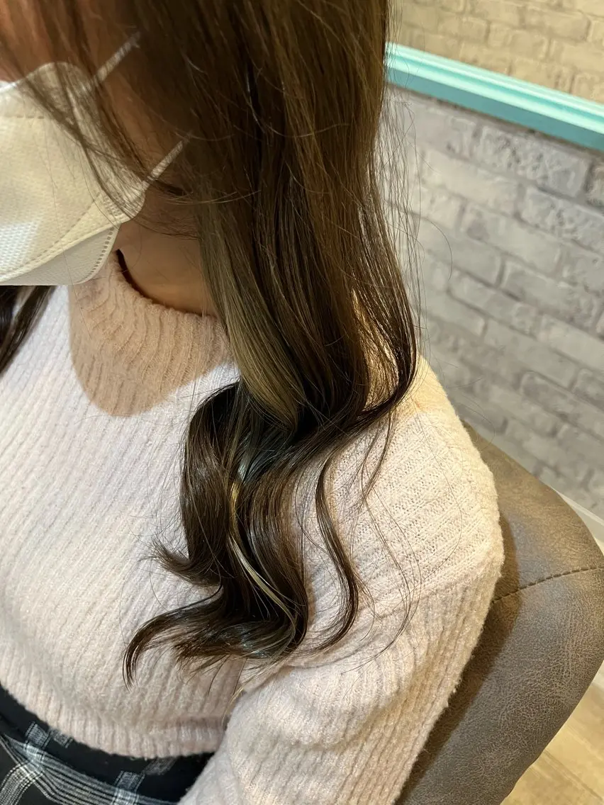 セミロング カット ヘアカラー トリートメント 🧸くまがい りお🤍のヘアスタイル