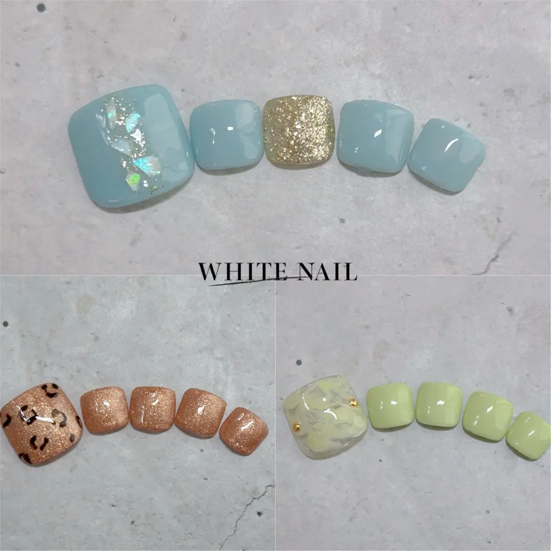 ネイル フットネイル シンプルネイル フットネイル WHITE NAIL ホワイトネイルのネイルデザイン