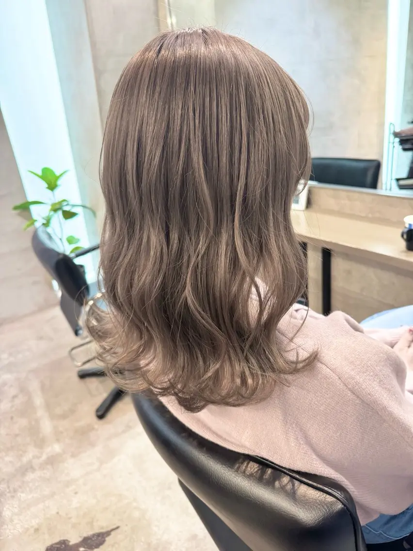 ミディアム カラー 髪質改善＆艶カラー Zina💋池袋のヘアスタイル