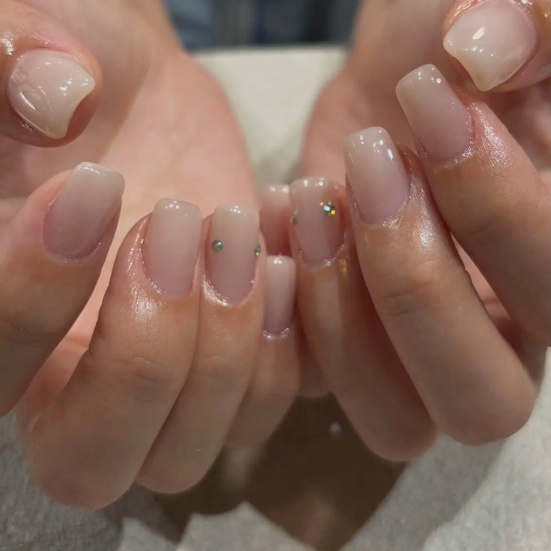 ネイル ハンドネイル パラジェル*甘皮ケア 大人カジュアルのネイルデザイン