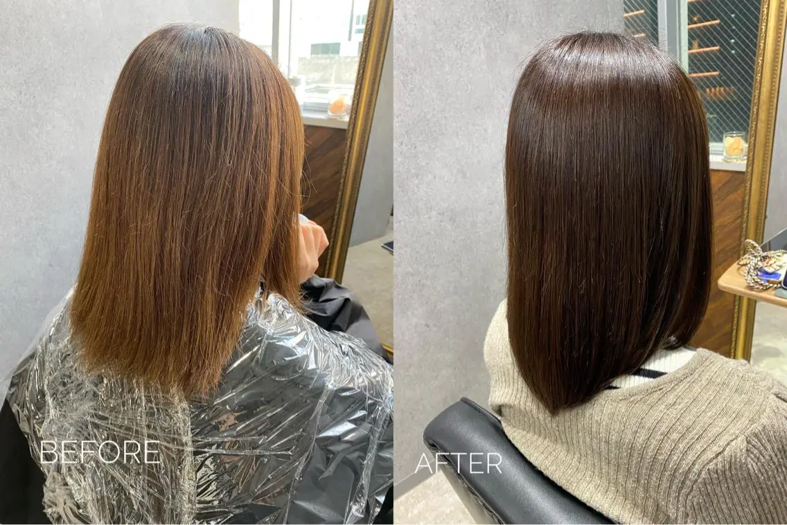 ミディアム カラー ヘアアレンジ メンズ 髪質改善 縮毛矯正 酸性ストレート YUKA🐻❄️ 🎀当日予約ok/のヘアスタイル