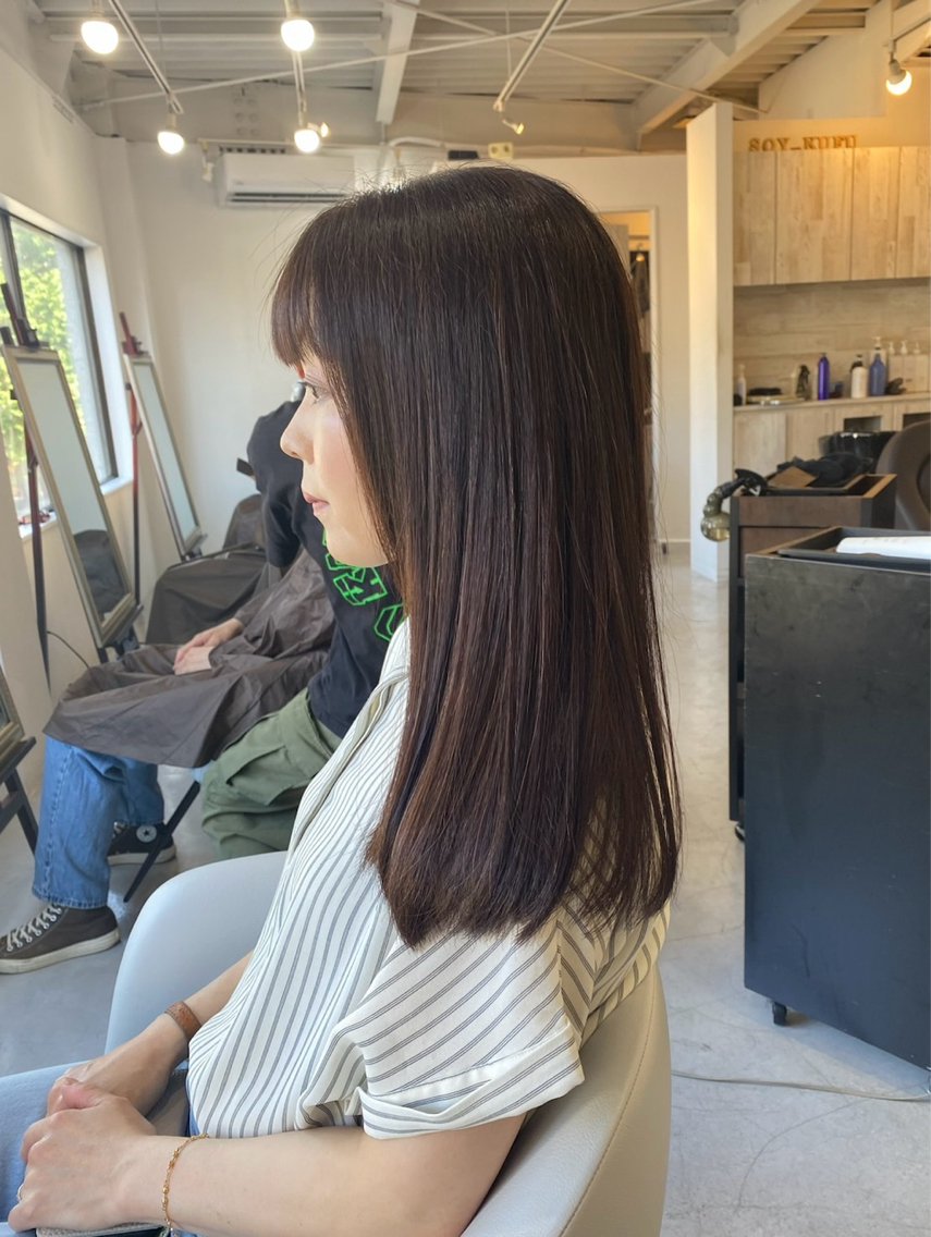 ロング ✨女性カットモデル✨ ワンレンボブ/長井のヘアスタイル