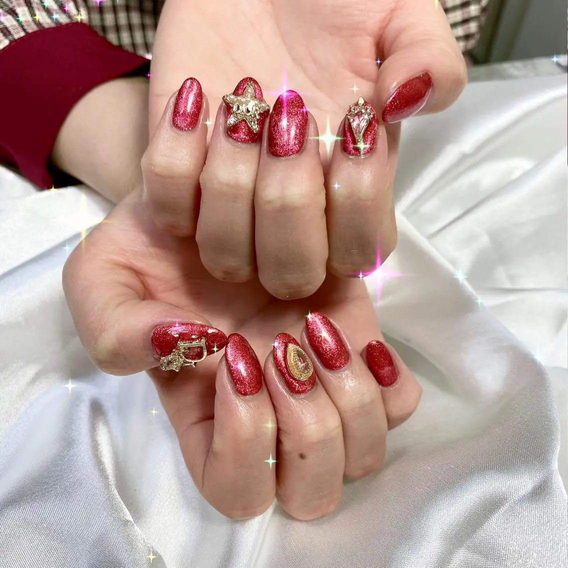 ネイル オーロラネイル フットネイル フレンチネイル ジェルネイル マグネットネイル TinaNail 池袋店のネイルデザイン