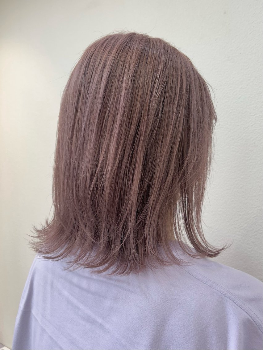 ミディアム カット ヘアカラー トリートメント Maya🦋 ハイトーン特化のヘアスタイル
