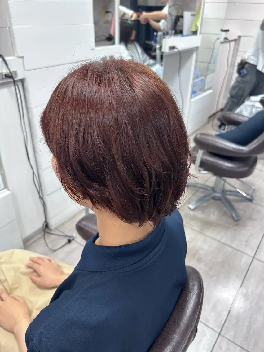 ショート カラー ブラウンカラー ピンクカラー ピンクブラウン 🎀艶カラー🎀 よしいあまねのヘアスタイル