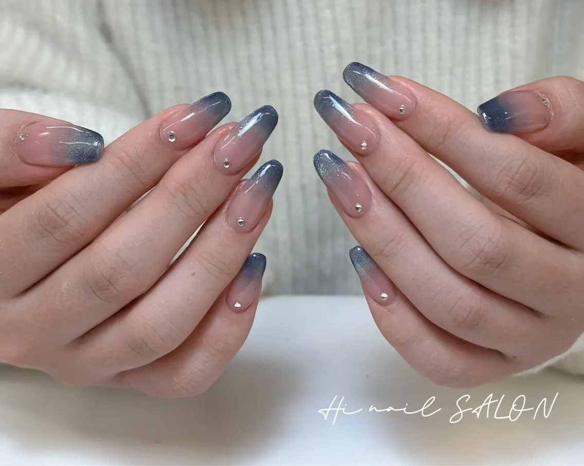 ネイル チークネイル フレンチネイル 韓国ネイル マグネットネイル 持ち込み ハンドネイル LINEA.nail STUDIOのネイルデザイン