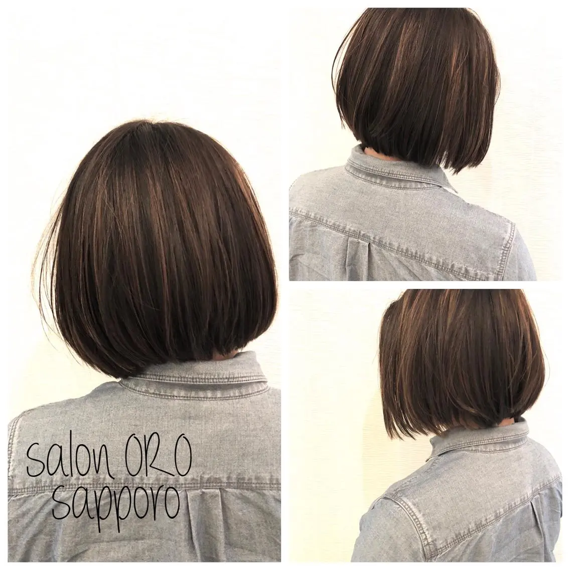 ミディアム カラー カット ヘアカラー トリートメント 平川 友希子のヘアスタイル