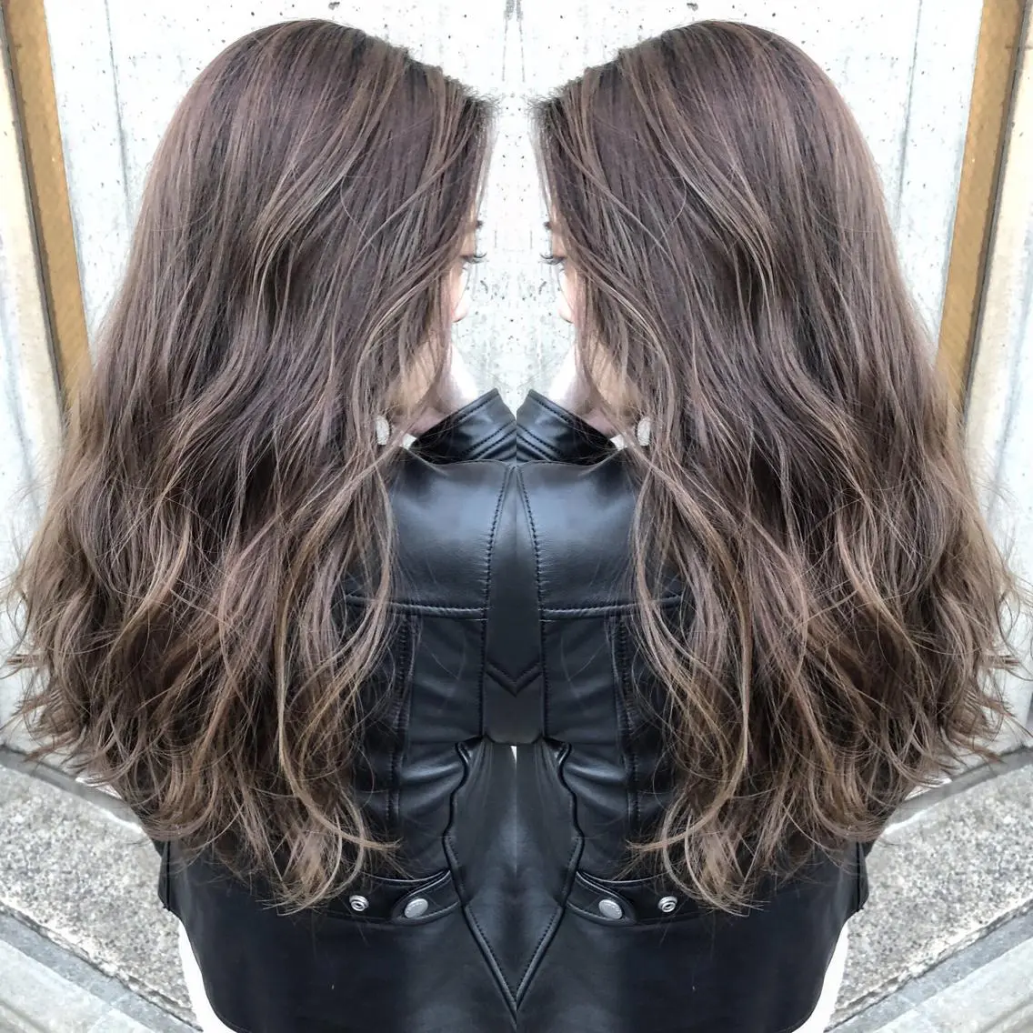 ロング カラー ヘアアレンジ ハイライトカラー ハイライト カット ヘアカラー トリートメント ヘッドスパ 顔まわりレイヤー× 韓国ヘアオタベシンヤのヘアスタイル