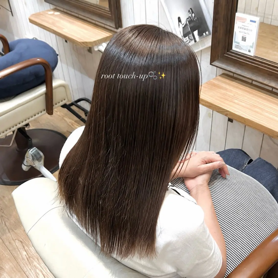 【リタッチカラー🎀】ブリーチなしリタッチカラー+トリートメントの写真