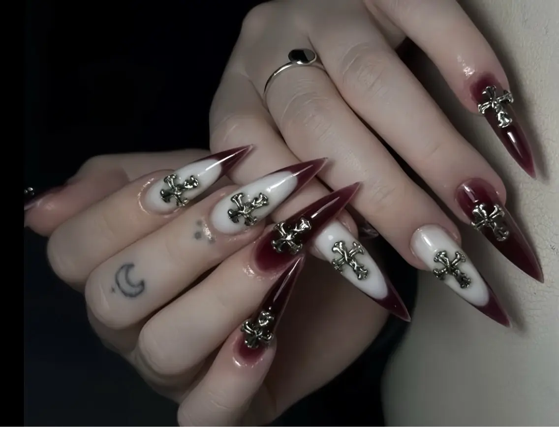 ネイル アートネイル ハロウィン ロングネイル スカルプネイル ネイルチップ ハンドネイル Rin Nail 新大久保店のネイルデザイン
