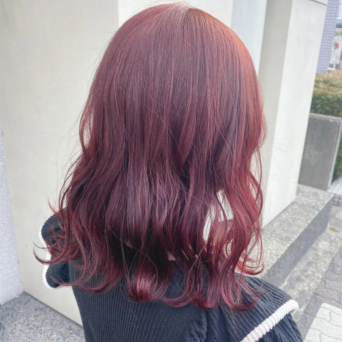 ミディアム カラー uni 江坂🦋 木下風子のヘアスタイル