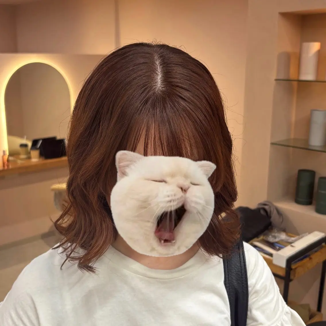 カラー ブラウンカラー オレンジ オレンジブラウン ヘアカラー トリートメント ROCCOeast AKARIのヘアスタイル