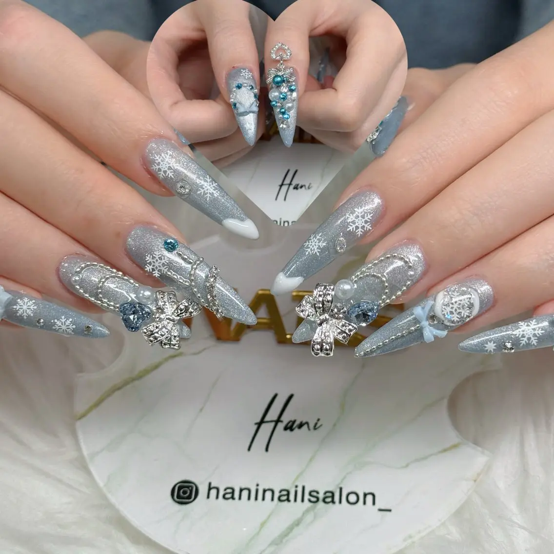ネイル フットネイル フレンチネイル グラデーション 韓国ネイル ロングネイル ハンドネイル Hani Nail Salonのネイルデザイン