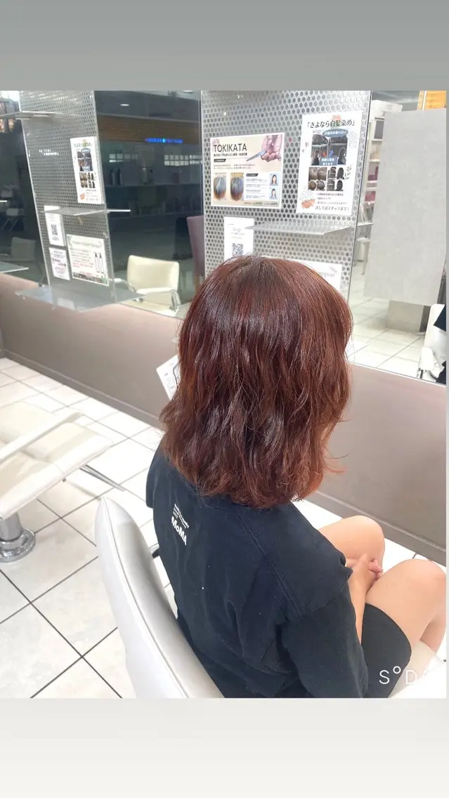 ミディアム 成瀬スパイラル パーマ清水大隼のヘアスタイル