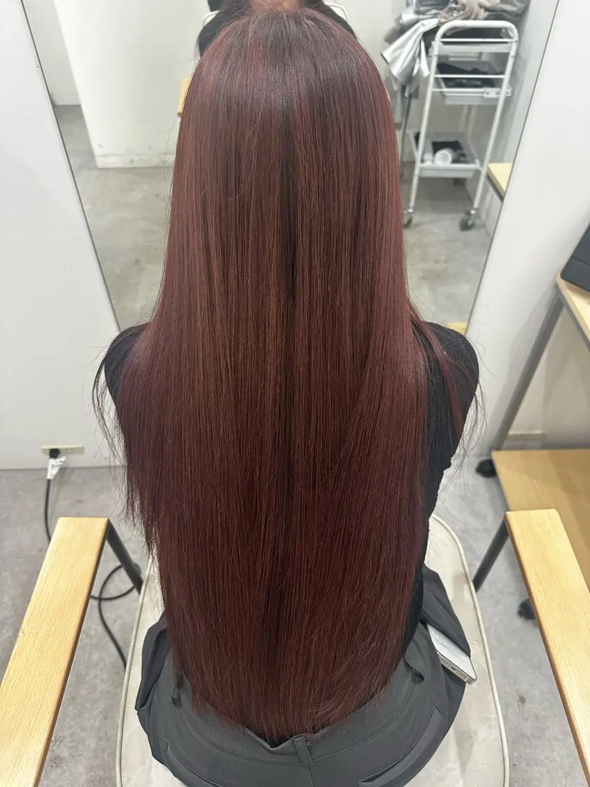 ロング ヘアカラー 野水 実栞のヘアスタイル