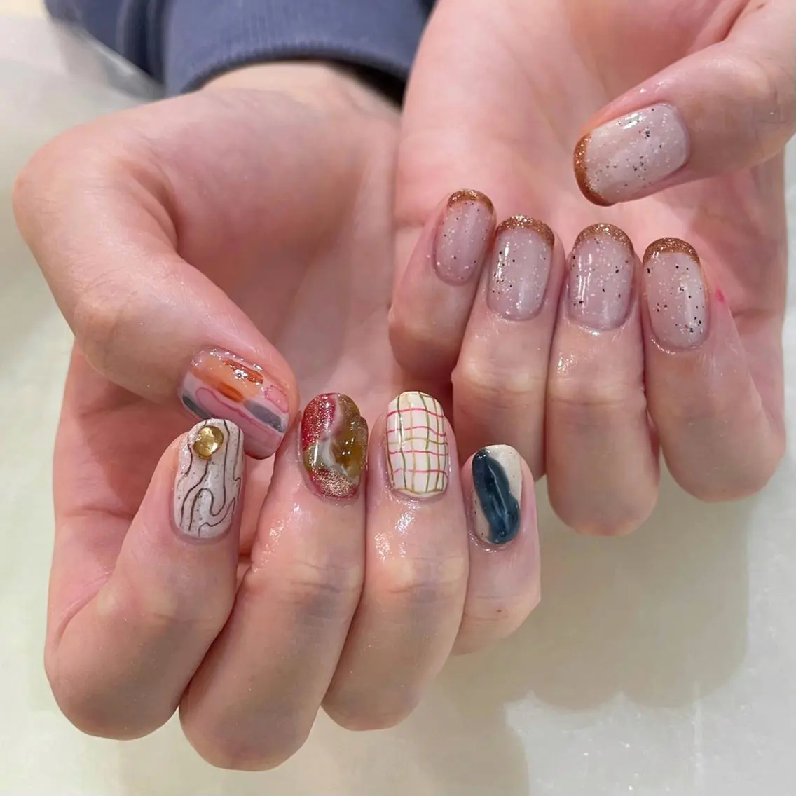 ネイル ハンドネイル 新井 ひなののネイルデザイン