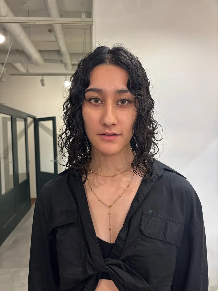 ミディアム パーマ ミディアムパーマ カット パーマ トリートメント ヘアセット ハードパーマ Rico💜のヘアスタイル