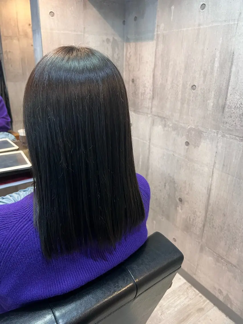 セミロング カラー トリートメント 髪質改善🫧‪ りこのヘアスタイル