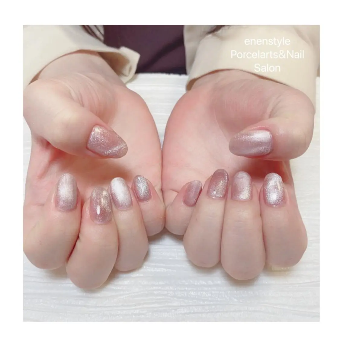 ミディアム ネイル ハンドネイル 🐾enen style 🐾のネイルデザイン