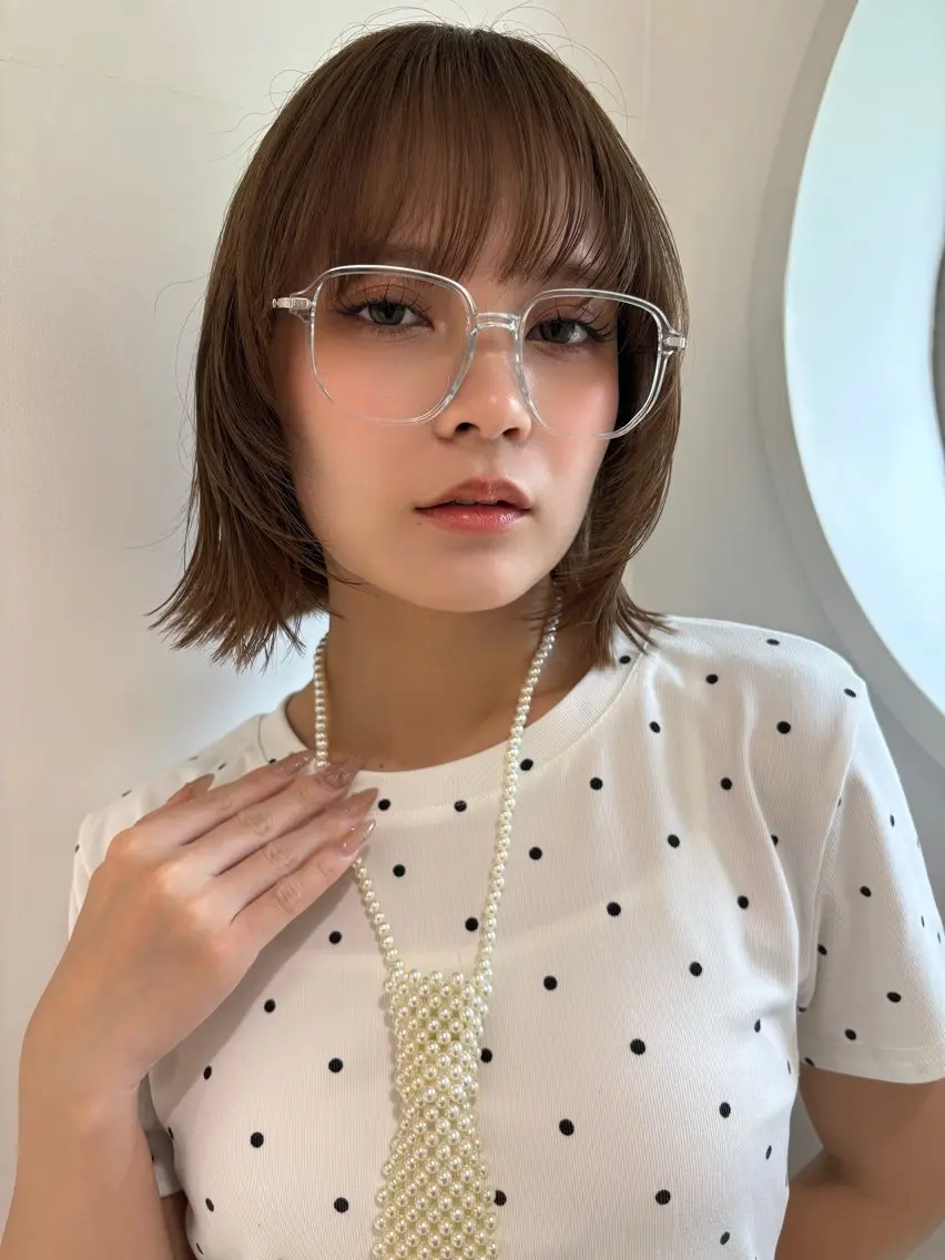 セミロング ヘアカラー 🌿美髪矯正/ 透明感カラー/ルキのヘアスタイル