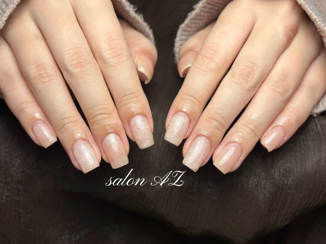 ネイル 長さ出し フットネイル フレンチネイル マグネットネイル ニュアンスネイル ハンドネイル salon AZのネイルデザイン