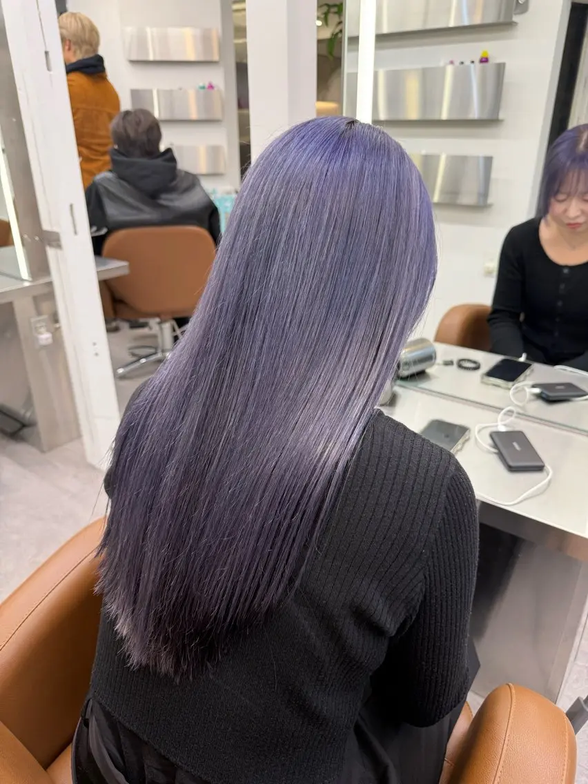 ロング カラー ヘアカラー 韓国メンズヘア特化 𝓡𝓮𝓷のヘアスタイル