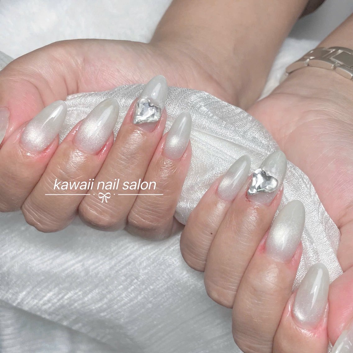 ネイル アニマル柄 長さ出し フレンチネイル グラデーション キラキラネイル Kawaii Nail Salonのネイルデザイン