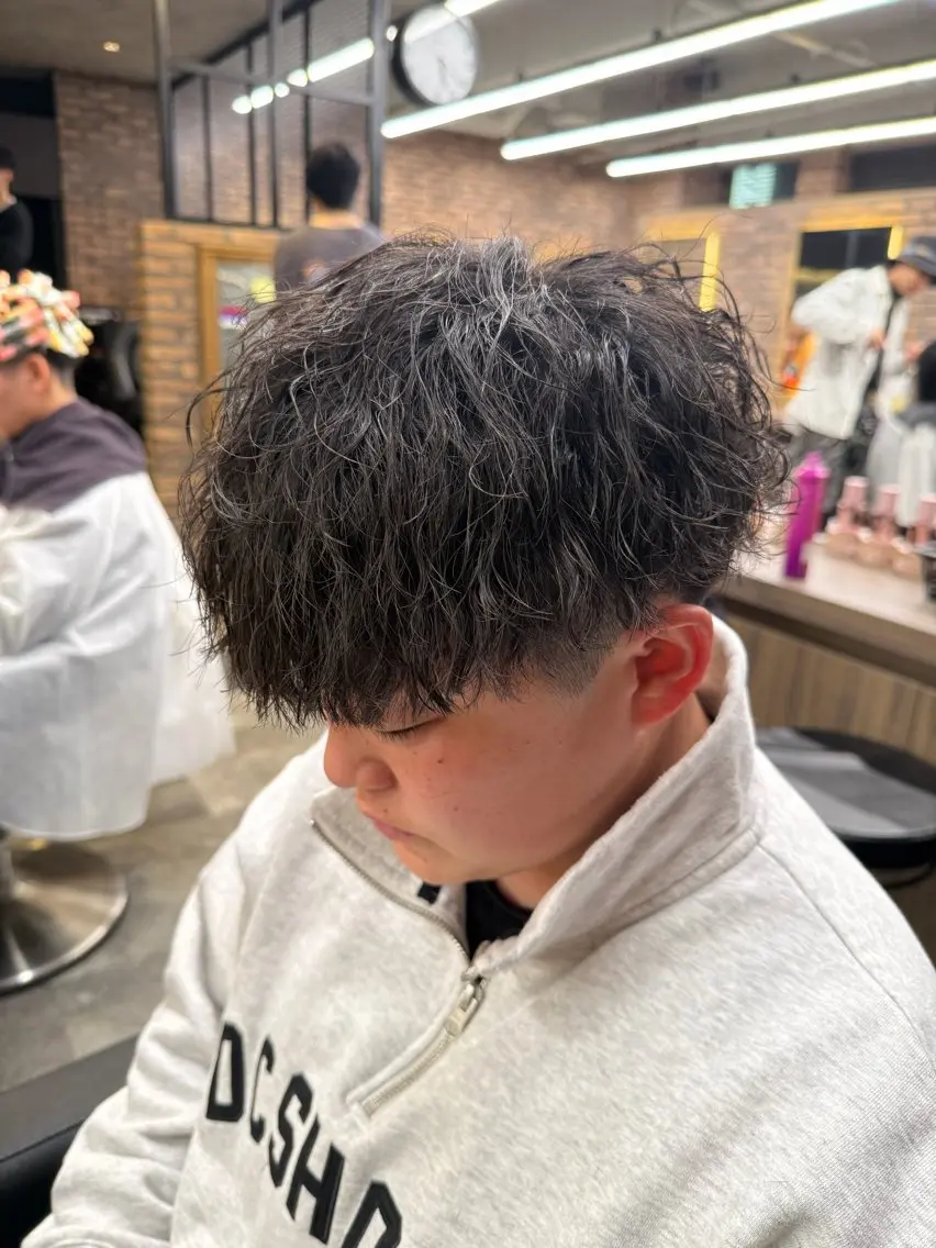 ショート カラー パーマ ヘアアレンジ メンズ キッズ メンズパーマ 小顔カット ニュアンスパーマ メンズ特化/カラー /せなのヘアスタイル