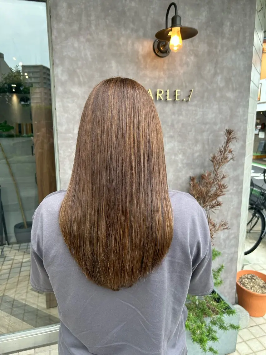 ロング カラー ヘアカラー 🎠🤍minami ブリーチ🤍🎠のヘアスタイル