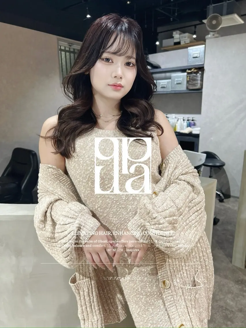 ロング カラー 韓国風ヘア レイヤーカット 城 慎太郎のヘアスタイル