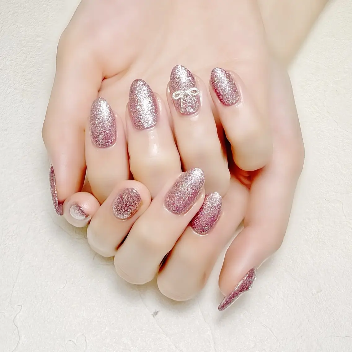 ネイル オフィスネイル リボン 夏ネイル rouse nail RISATOのネイルデザイン