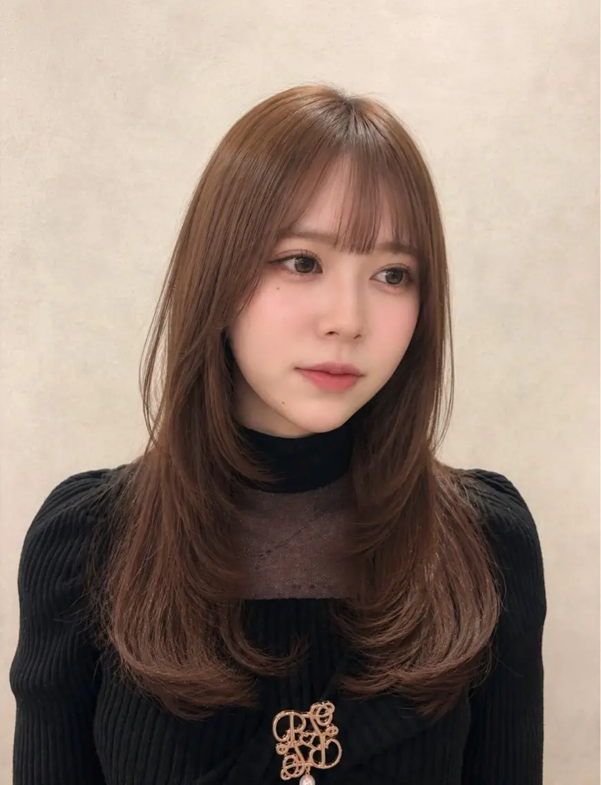 ロングヘアカットの写真