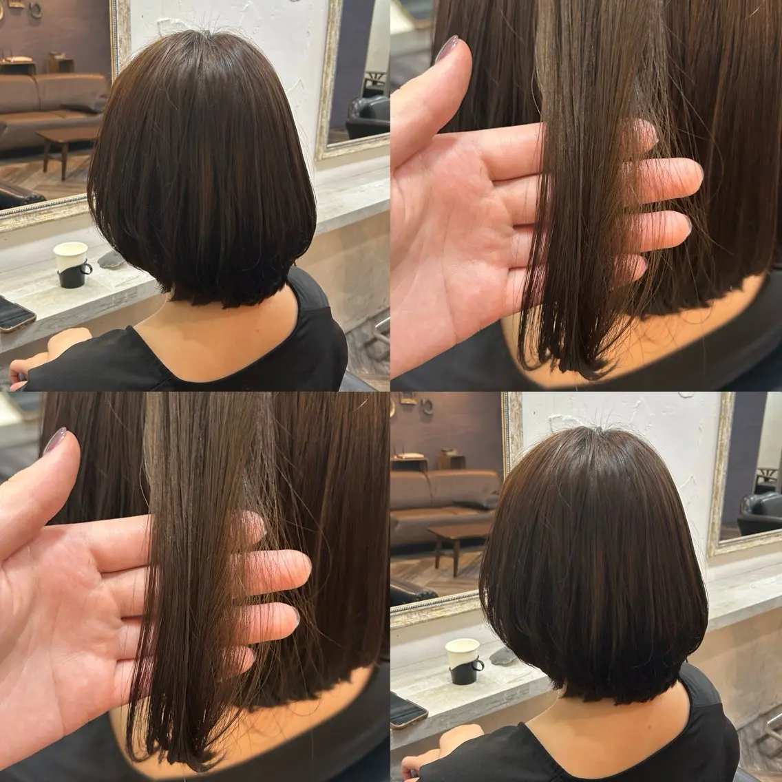 カラー ブラウンカラー ボブ HONAMI .のヘアスタイル