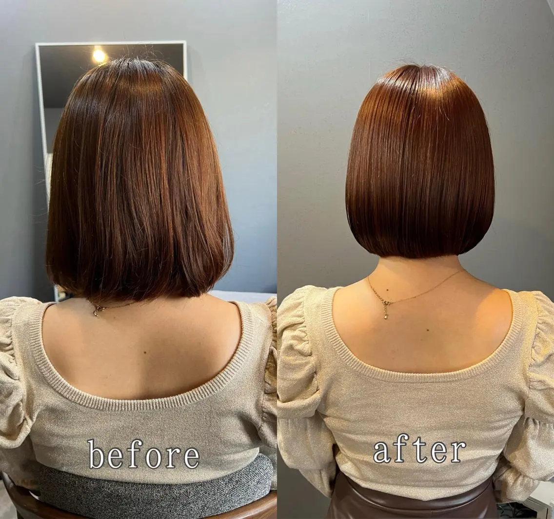 ショート カラー カット ヘアカラー トリートメント ヘッドスパ *くせ毛に特化* 【yun】のヘアスタイル