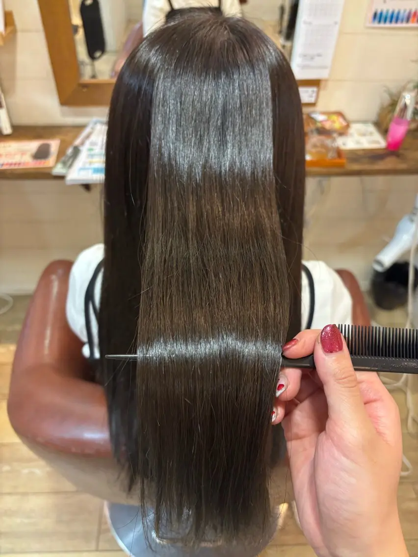 ロング 髪質改善 トリートメント カット ヘアカラー トリートメント ヘッドスパ 阿佐ヶ谷 宇田川 かなのヘアスタイル