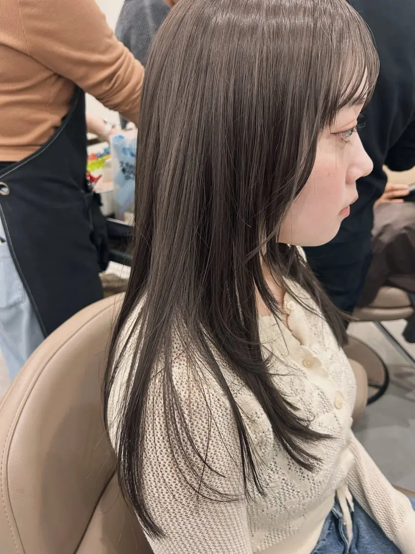 ロング カラー カット ヘアカラー 💛🤍U too e’s /店長🧸のヘアスタイル