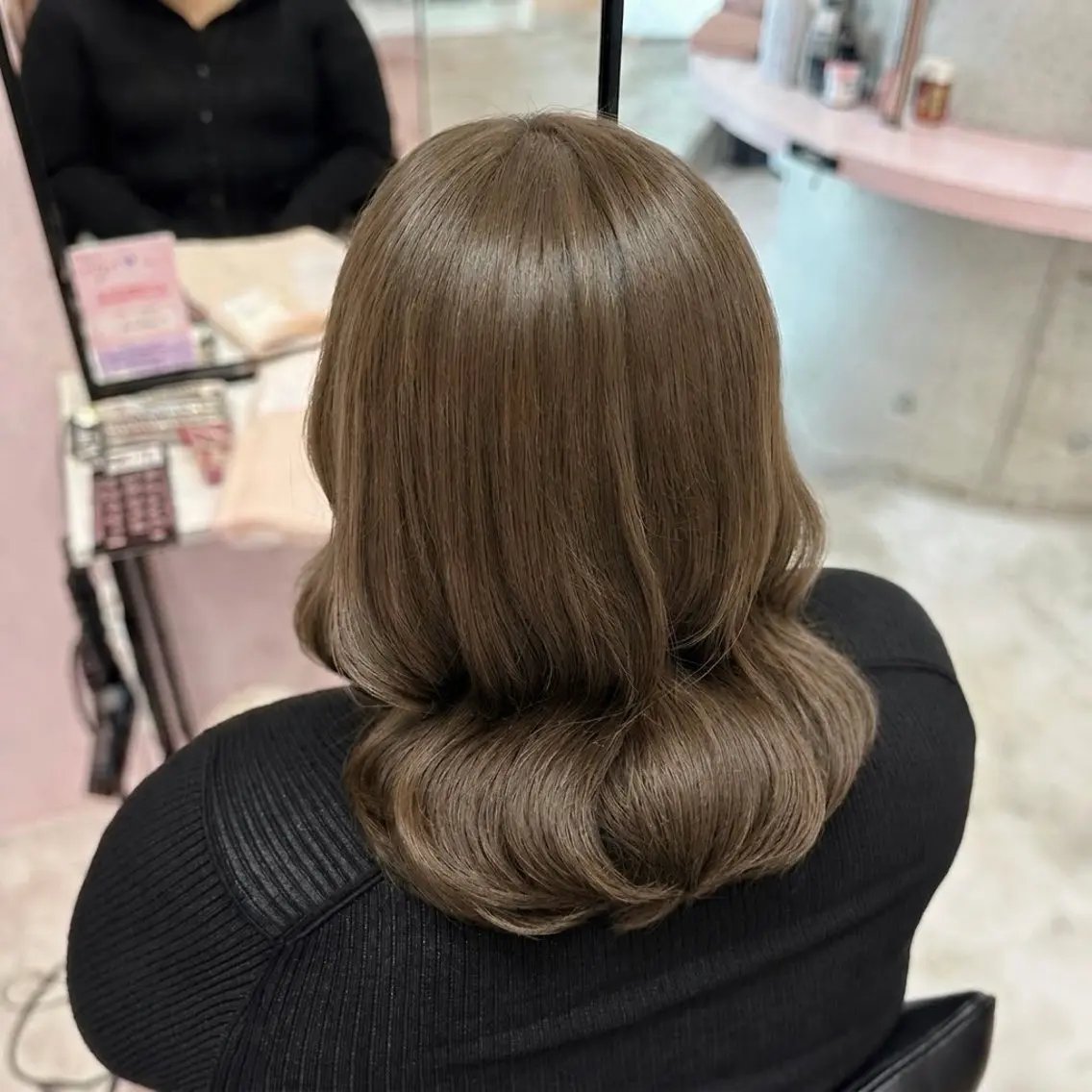 セミロング カラー ベージュカラー 透明感カラー ヘーゼル ヘアカラー 透明感/艶カラー 💘Hanaのヘアスタイル