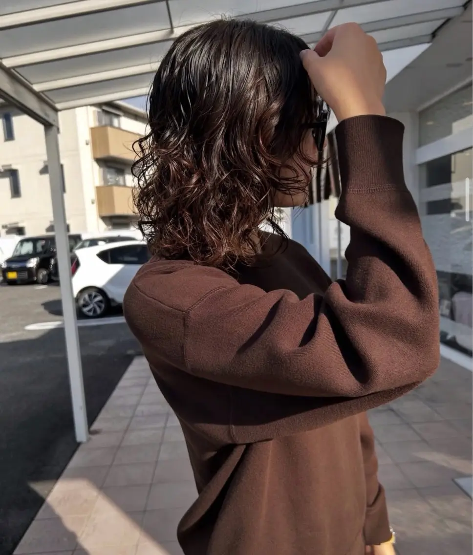 ショート パーマ レイヤーカット パーマ フルヤ ユウキのヘアスタイル