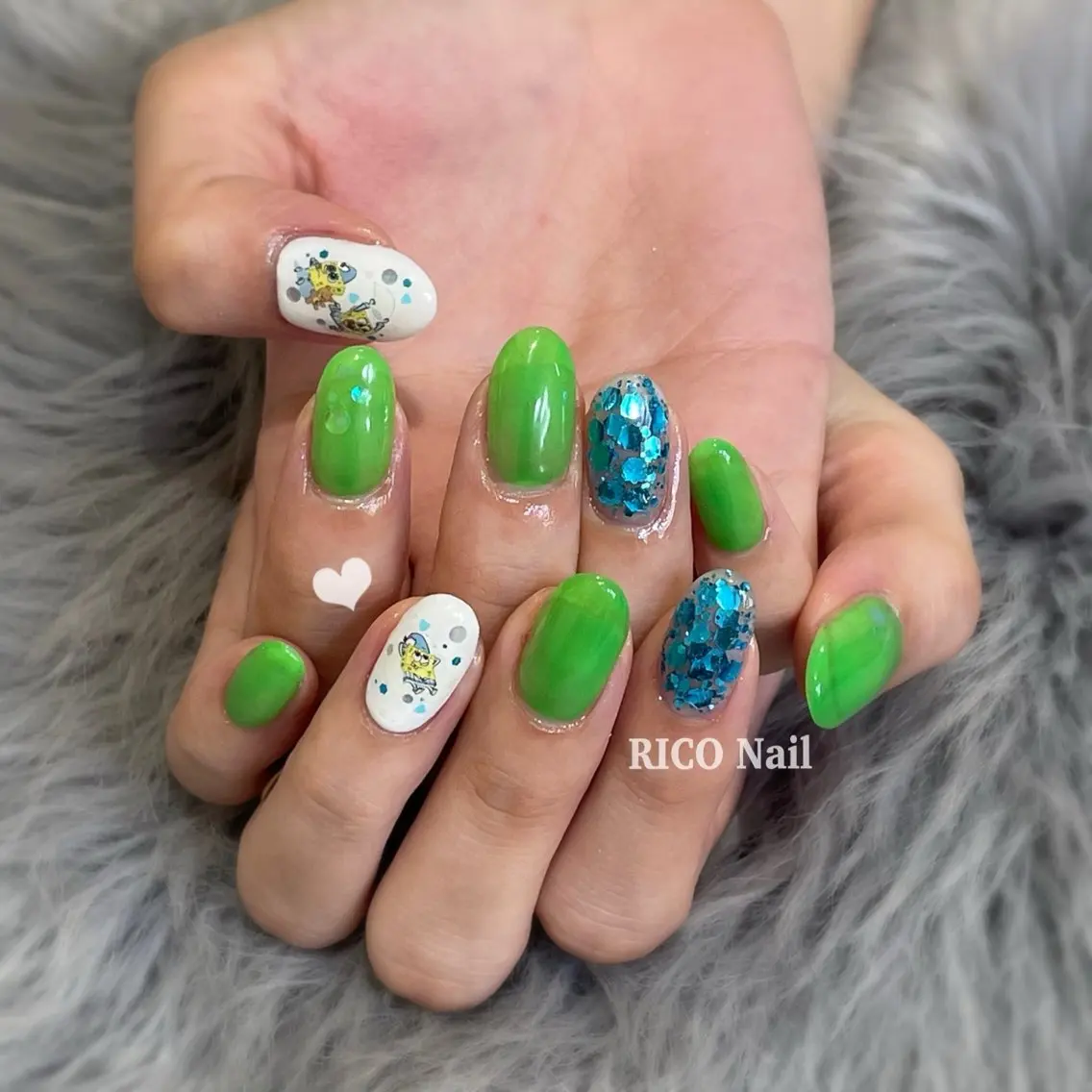 ネイル 持ち込み ハンドネイル RICO Nail パーツつけ放題🌈のネイルデザイン