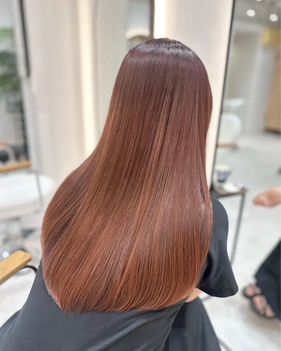 ロング カラー アディクシーカラー ブリーチ ケアブリーチ デザインカラー ダブルカラー カット ヘッドスパ 韓国レイヤーカット/ 顔周りカットtamaのヘアスタイル