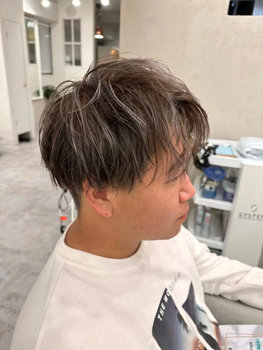 カラー ハイライトカラー ボブ、レイヤー、 ハイトーン、古淵のヘアスタイル