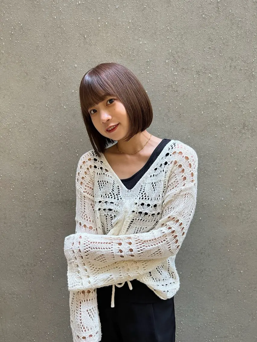 ミディアム カット ヘアカラー トリートメント 【ボブ限定✂︎】髪質 改善艶ボブ¦RICOのヘアスタイル