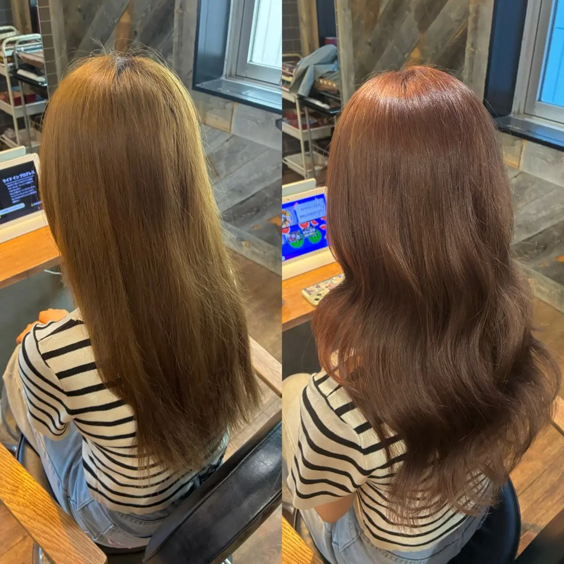 カラー ブリーチ ブラウンカラー モカブラウン ヘアカラー 金子 千桜のヘアスタイル
