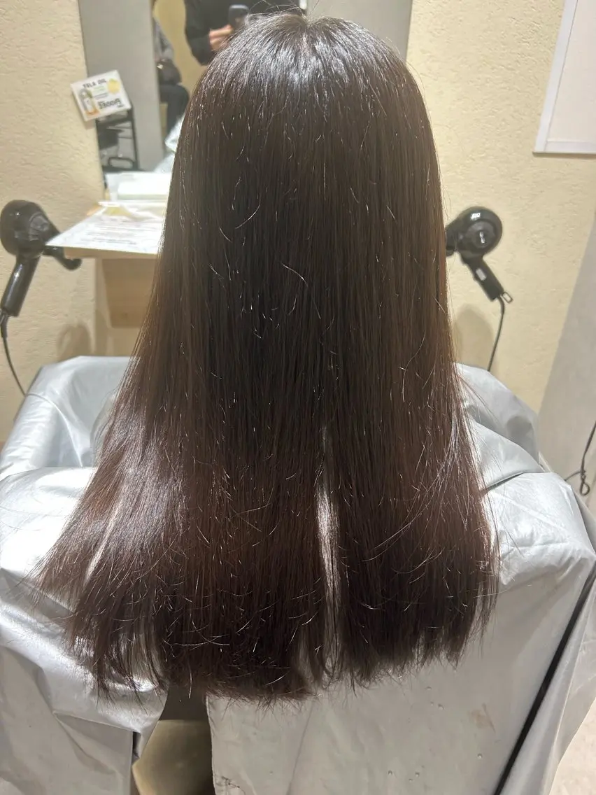 ロング カット 縮毛矯正 VIE.ORNER 土気🍀小岩井樹のヘアスタイル